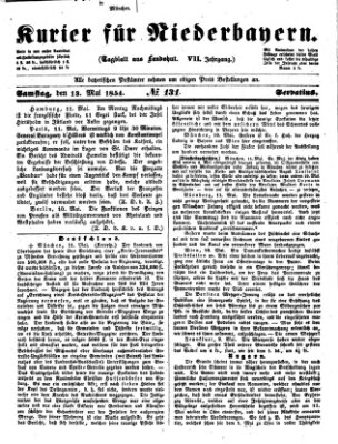 Kurier für Niederbayern Samstag 13. Mai 1854