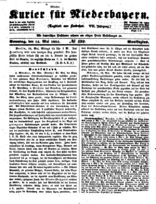 Kurier für Niederbayern Sonntag 14. Mai 1854