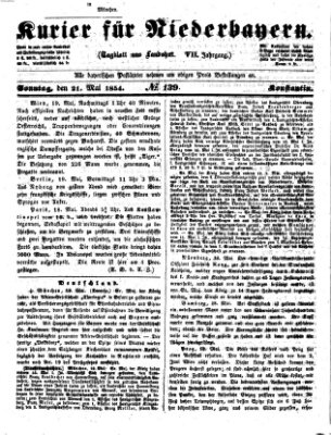 Kurier für Niederbayern Sonntag 21. Mai 1854