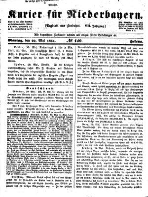 Kurier für Niederbayern Montag 22. Mai 1854