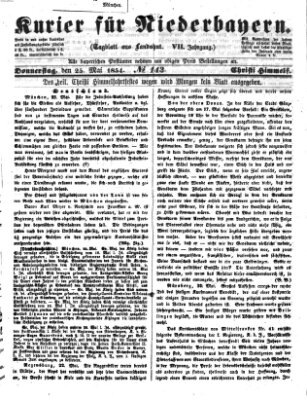 Kurier für Niederbayern Donnerstag 25. Mai 1854