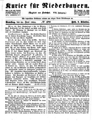 Kurier für Niederbayern Samstag 24. Juni 1854