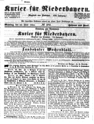 Kurier für Niederbayern Montag 26. Juni 1854