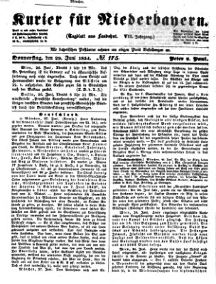 Kurier für Niederbayern Donnerstag 29. Juni 1854