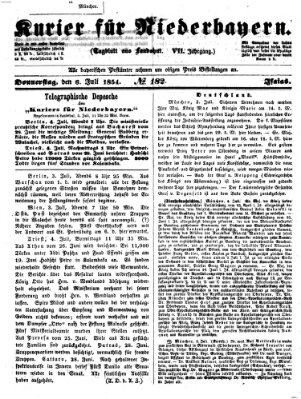 Kurier für Niederbayern Donnerstag 6. Juli 1854