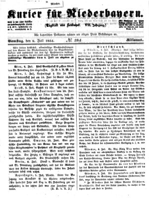 Kurier für Niederbayern Samstag 8. Juli 1854