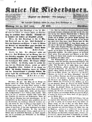 Kurier für Niederbayern Montag 24. Juli 1854