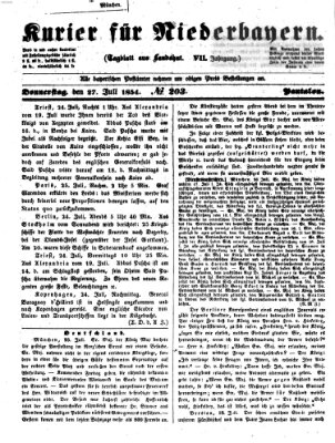 Kurier für Niederbayern Donnerstag 27. Juli 1854