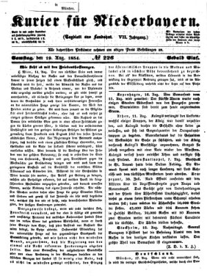 Kurier für Niederbayern Samstag 19. August 1854