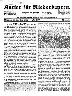 Kurier für Niederbayern Sonntag 20. August 1854