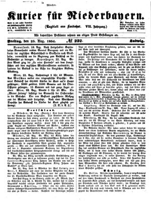 Kurier für Niederbayern Freitag 25. August 1854