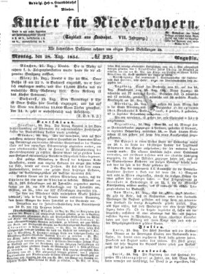 Kurier für Niederbayern Montag 28. August 1854