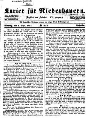 Kurier für Niederbayern Montag 4. September 1854