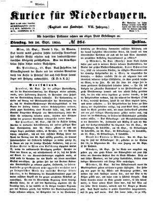 Kurier für Niederbayern Dienstag 26. September 1854