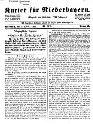 Kurier für Niederbayern Mittwoch 4. Oktober 1854