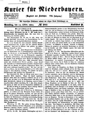 Kurier für Niederbayern Samstag 14. Oktober 1854