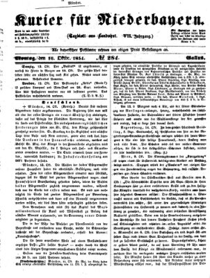 Kurier für Niederbayern Montag 16. Oktober 1854