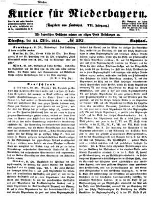 Kurier für Niederbayern Dienstag 24. Oktober 1854