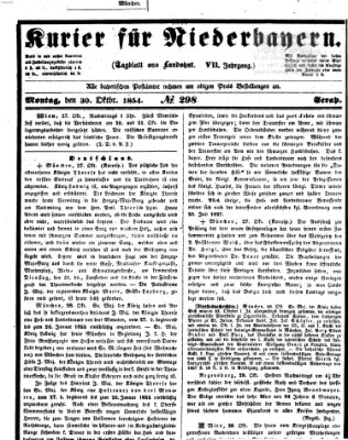 Kurier für Niederbayern Montag 30. Oktober 1854