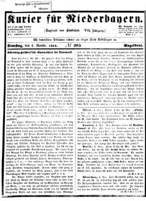 Kurier für Niederbayern Dienstag 7. November 1854