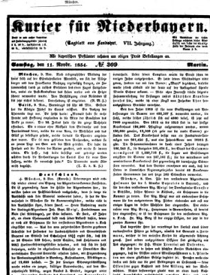 Kurier für Niederbayern Samstag 11. November 1854