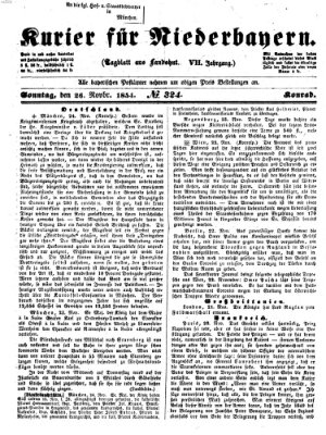 Kurier für Niederbayern Sonntag 26. November 1854