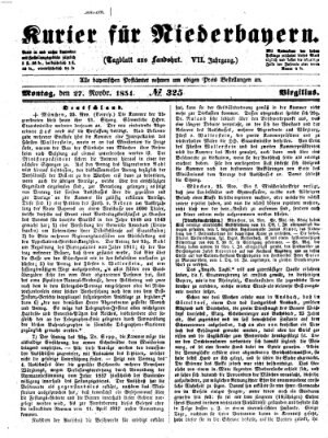 Kurier für Niederbayern Montag 27. November 1854