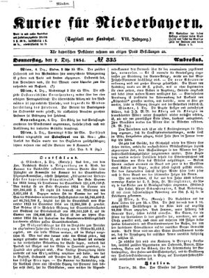 Kurier für Niederbayern Donnerstag 7. Dezember 1854