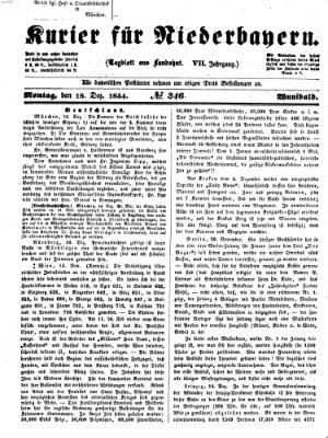 Kurier für Niederbayern Montag 18. Dezember 1854