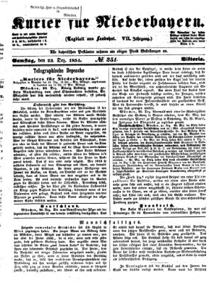 Kurier für Niederbayern Samstag 23. Dezember 1854