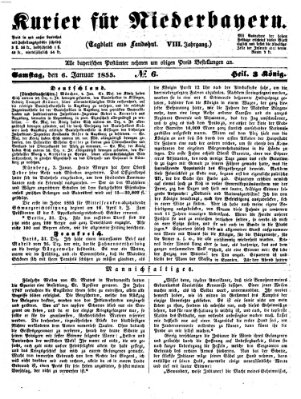 Kurier für Niederbayern Samstag 6. Januar 1855