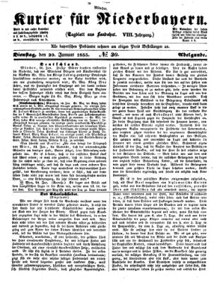 Kurier für Niederbayern Dienstag 30. Januar 1855