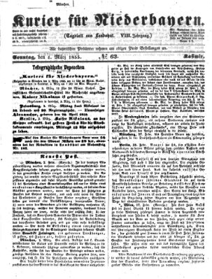 Kurier für Niederbayern Sonntag 4. März 1855