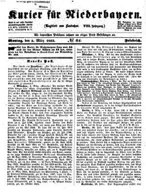 Kurier für Niederbayern Montag 5. März 1855