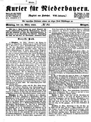 Kurier für Niederbayern Montag 12. März 1855