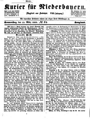 Kurier für Niederbayern Donnerstag 15. März 1855