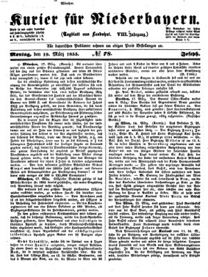 Kurier für Niederbayern Montag 19. März 1855