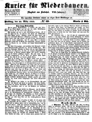 Kurier für Niederbayern Freitag 30. März 1855