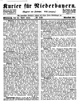 Kurier für Niederbayern Mittwoch 25. April 1855