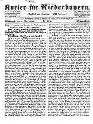 Kurier für Niederbayern Mittwoch 2. Mai 1855