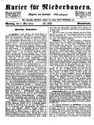 Kurier für Niederbayern Montag 7. Mai 1855