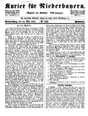 Kurier für Niederbayern Donnerstag 24. Mai 1855