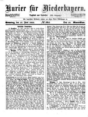 Kurier für Niederbayern Sonntag 17. Juni 1855