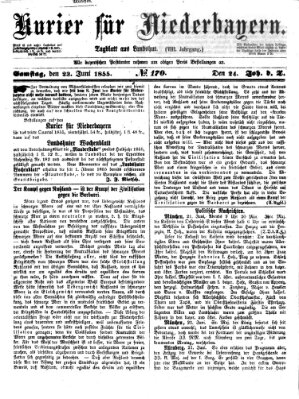 Kurier für Niederbayern Samstag 23. Juni 1855