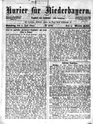 Kurier für Niederbayern Sonntag 1. Juli 1855