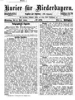 Kurier für Niederbayern Montag 2. Juli 1855