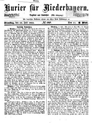 Kurier für Niederbayern Dienstag 10. Juli 1855