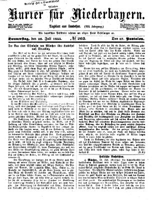 Kurier für Niederbayern Thursday 26. July 1855