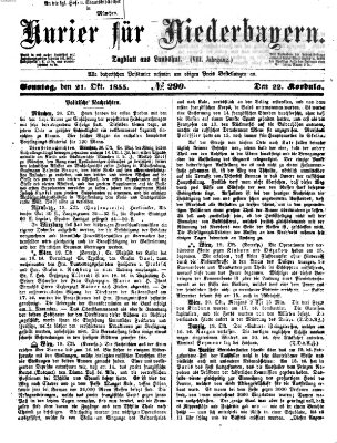 Kurier für Niederbayern Sonntag 21. Oktober 1855