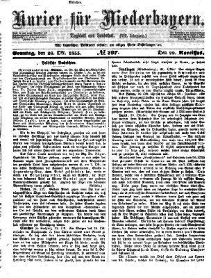 Kurier für Niederbayern Sonntag 28. Oktober 1855